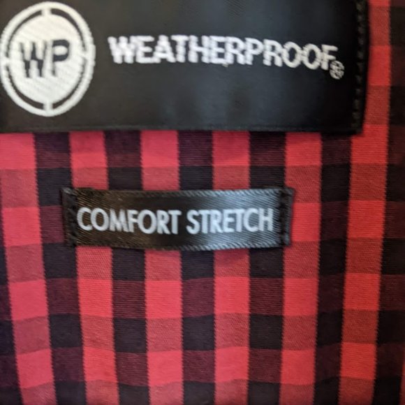 NWT Weatherproof Short Sleeve Men's Comfort Stretch XL Checked Shirt - Picture 2 of 7